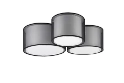 Trio Lighting Burton Taklampe 3-os E27 Mattsvart