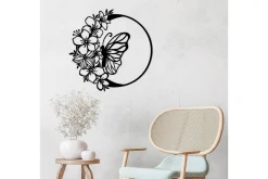 Butterfly And Flower Veggdekor