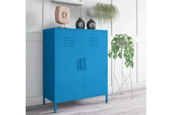 Novogratz Oppbevaringsskap|Skap-CacHe Oppbevaringsskap 80x40 cm 2 Dørar Blå