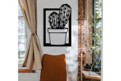 Skilt-Cactus Veggdekor Svart