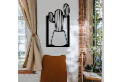 Skilt-Cactus Veggdekor Svart