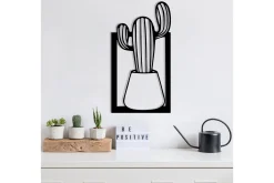 Skilt-Cactus Veggdekor Svart