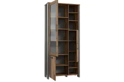 Vitrineskap|Skap-Cadle Vitrineskap 92 cm Brun,Grey