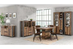 Vitrineskap|Skap-Cadle Vitrineskap 92 cm Brun,Grey