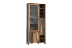 Vitrineskap|Skap-Cadle Vitrineskap 92 cm Brun,Grey