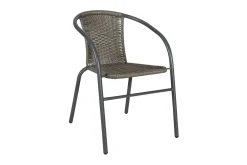 Cafesett|Balkonggrupper-Cafesett BISTRO bord og 2 stoler D60xH70 grå Grey