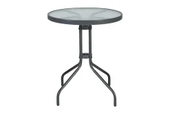 Cafesett|Balkonggrupper-Cafesett BISTRO bord og 2 stoler D60xH70 grå Grey