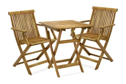 Cafesett FINLAY bord og 2 stoler 60x60xH72cm