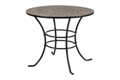 Cafesett MOSAIC bord og 4 stoler metall/svart