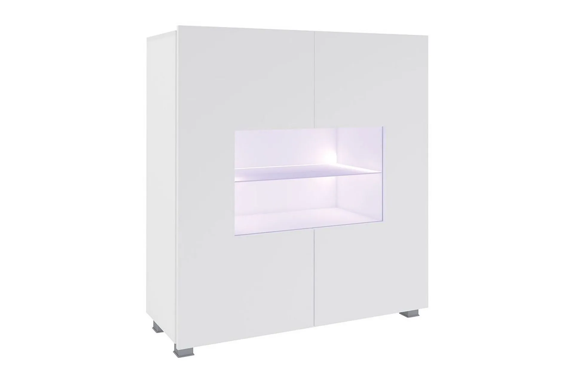 Concept 55 Vitrineskap|Skap-Calabrini Vitrineskap 100x35x107 cm Hvit Høyblank