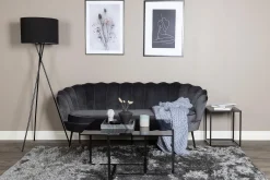 Venture Home Velour Sofa & Fløyel Sofa-Calais 3-seters Sofa Grey
