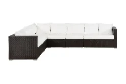 Lounge Sofa|Lounge Sofa-Calizza Loungegruppe Kunstrotting Brun