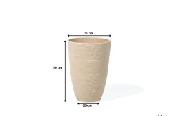 Veggkrukke-Camia Krukke 35,5 cm Beige