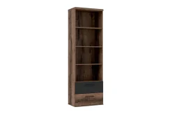 Bokhylle-Cannop Hylle 220 cm Brun,Svart