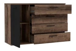 Kommode|Gangoppbevaring-Cannop Kommode 125 cm Brun,Svart