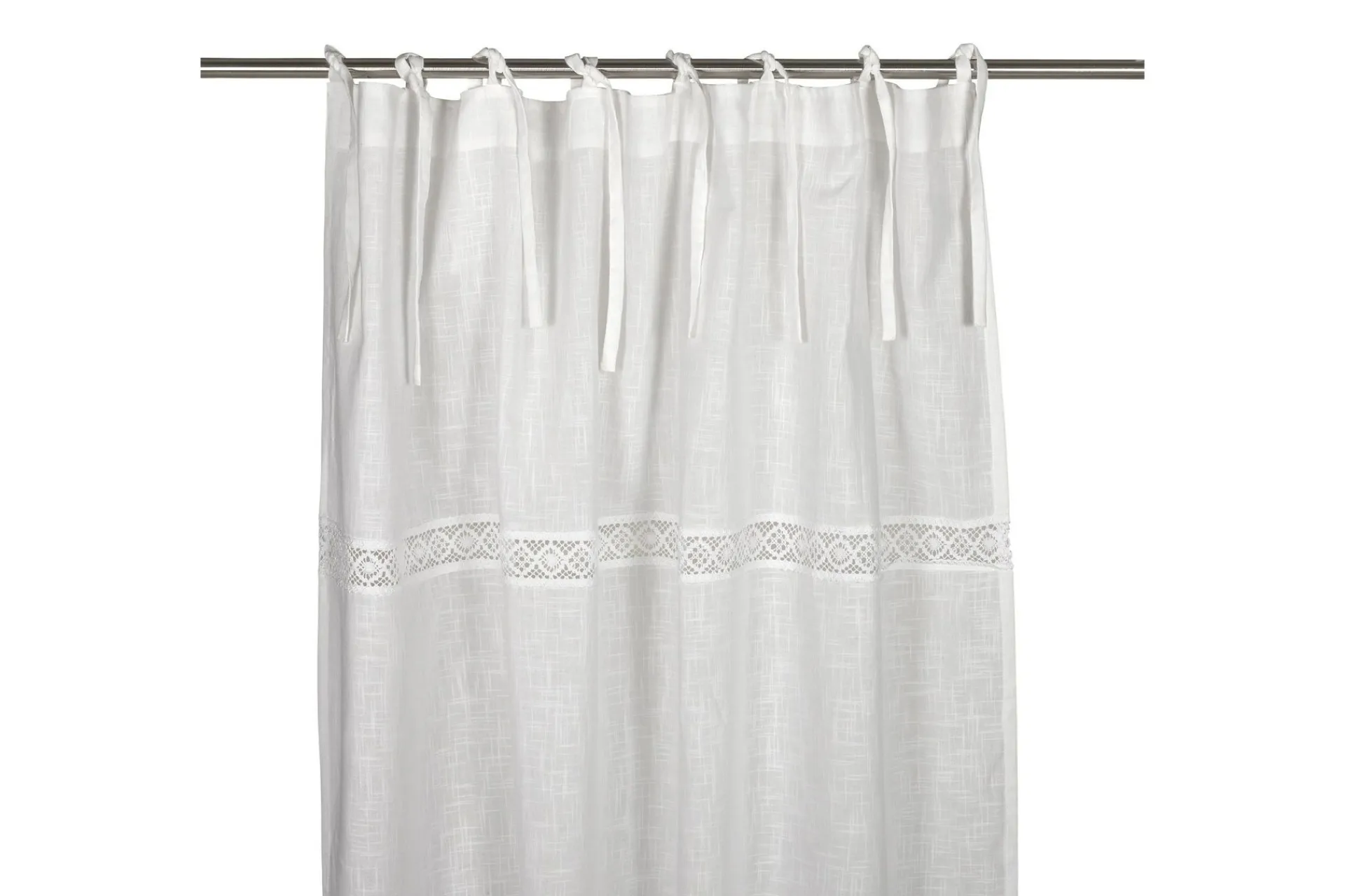 Fondaco Gardinlengder|Gardinkappe-Capasin Knytegardin 2-pk 240 cm Hvit