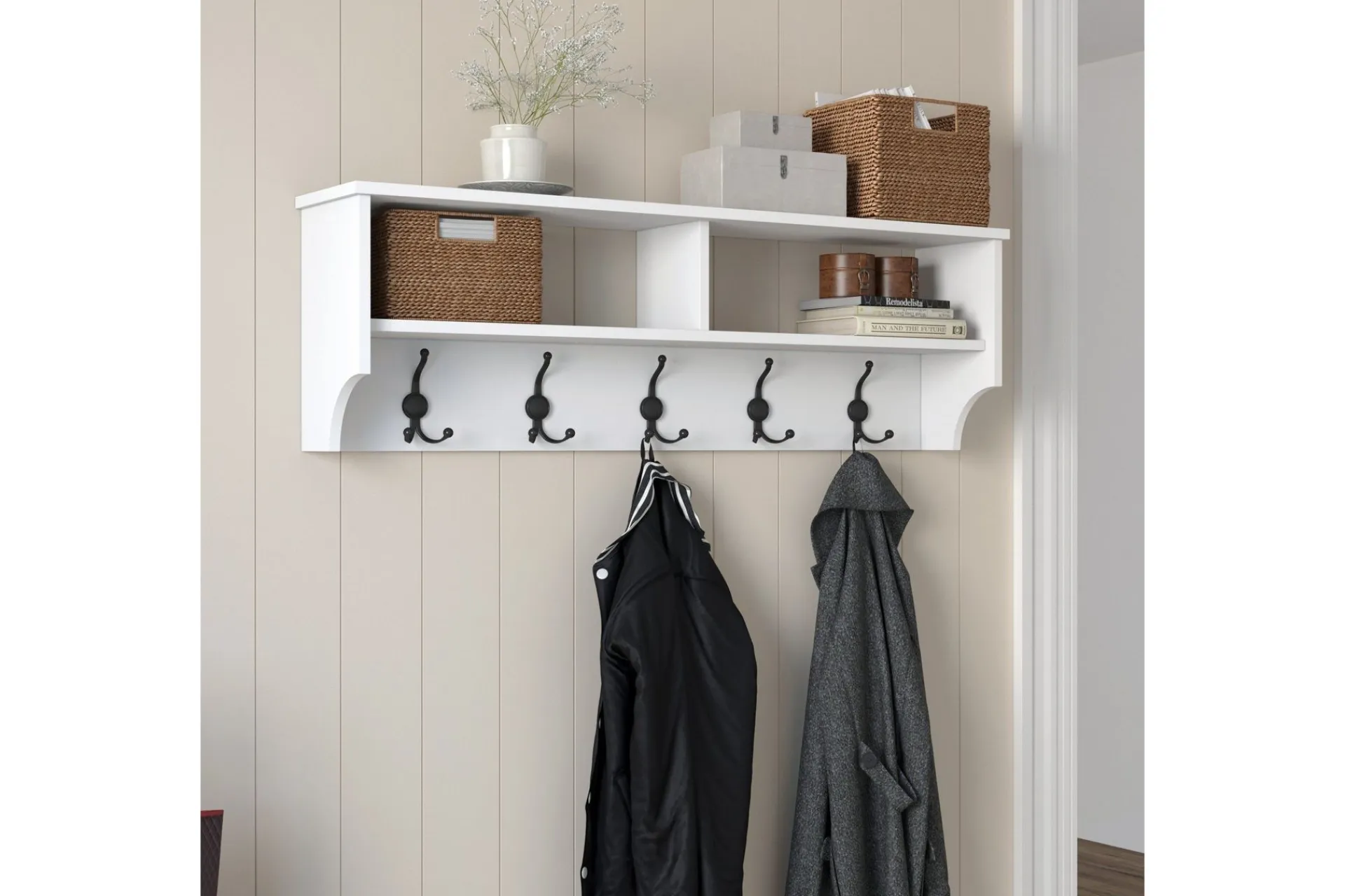 Knaggerekke-Caraway Kroklist 22x120 cm Hvit