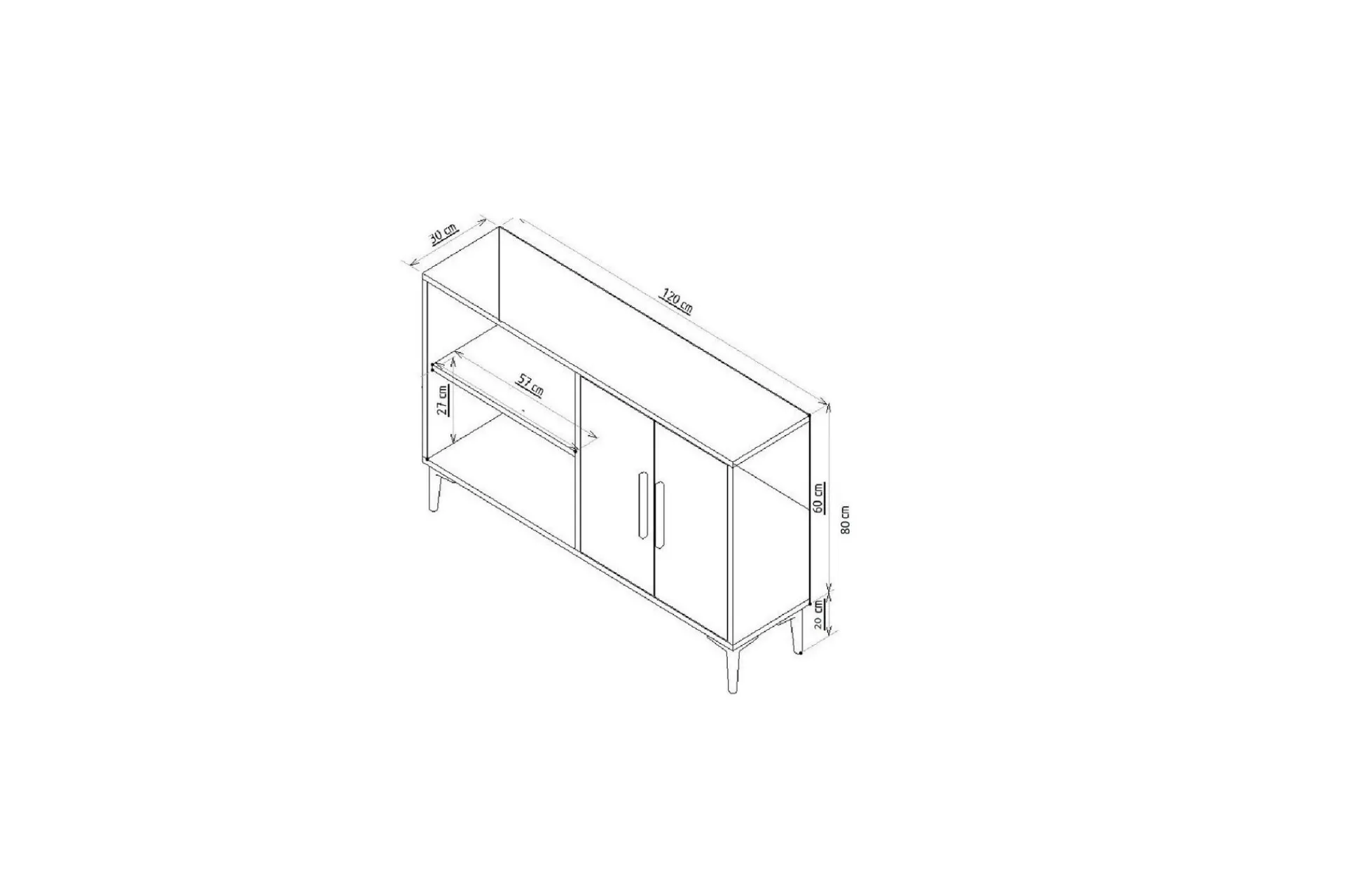 Carbin Konsollbord 120 cm