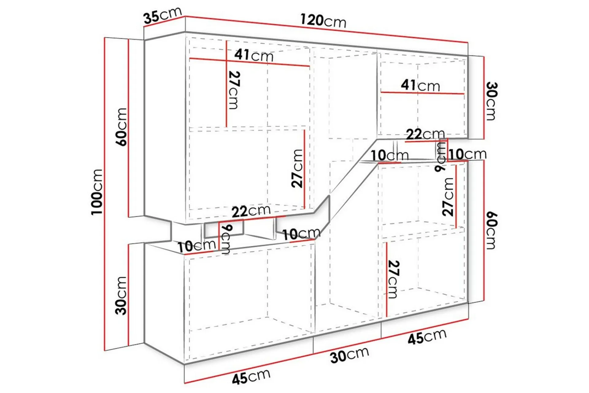 Oppbevaringsskap|Skap-Carbost Highboard Anthracite Antracit