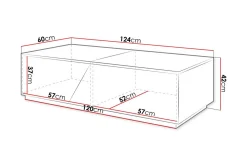 Carbost Soffbord 60 cm White