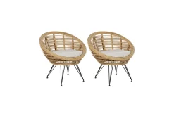 Utelenestoler|Loungestol Ute-Carman Utelenestol 2 st Natur/Sort/Beige