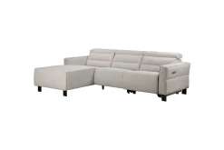 Loft24 Hjørnesofa-Carpari Reclinersofa 3-seter Hvit