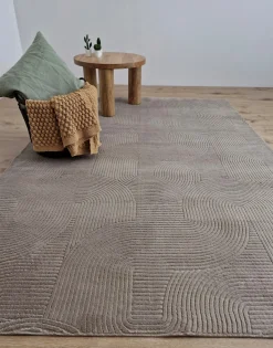 KM Home Skinn & Pelstepper|Sitteputer-Castello Wiltonteppe 200x290 cm Rektangulær Lin