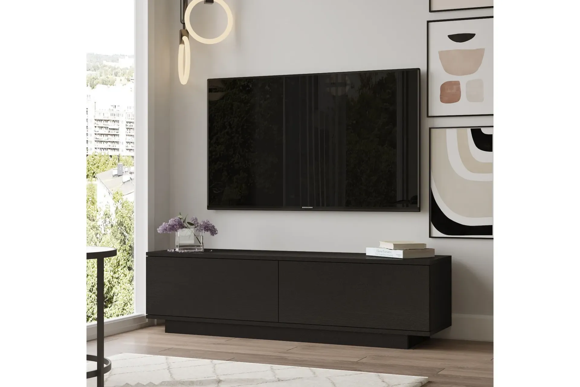 Tv-Benk & Mediabenk-Caswell TV-benk 140 cm Svart
