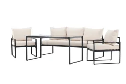 Venture Home Veranda & Terrasse|Loungesett-Catania Sofagruppe Utendørs 5-seter Svart