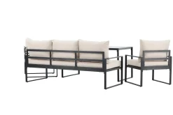 Venture Home Veranda & Terrasse|Loungesett-Catania Sofagruppe Utendørs 5-seter Svart