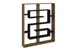 Bokhylle-Caulside Bokhylle 120 cm Valnöt,Svart