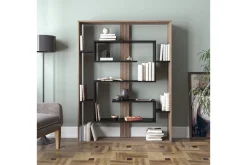 Bokhylle-Caulside Bokhylle 120 cm Valnöt,Svart