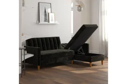Dorel Home Celine 3-sits Divansovesofa Fløyel/