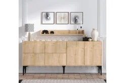Gangbord|Avlastningsbord-Cerreta Konsoll Sidebord 180 cm Blå,Tre/Natur