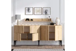 Gangbord|Avlastningsbord-Cerreta Konsoll Sidebord 180 cm Blå,Tre/Natur