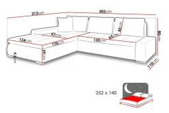 Sovesofaer-Cerys Hjørnesofa Chicago 7