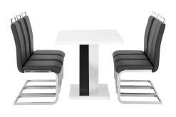 Concept 55 Cesi Spisegruppe Rektangulært spisebord 140 cm + 6 Isoda Lærstoler