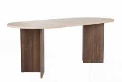 Spisebord & Kjøkkenbord-Ceylin Spisebord 200x75x90 cm Travertine Walnut
