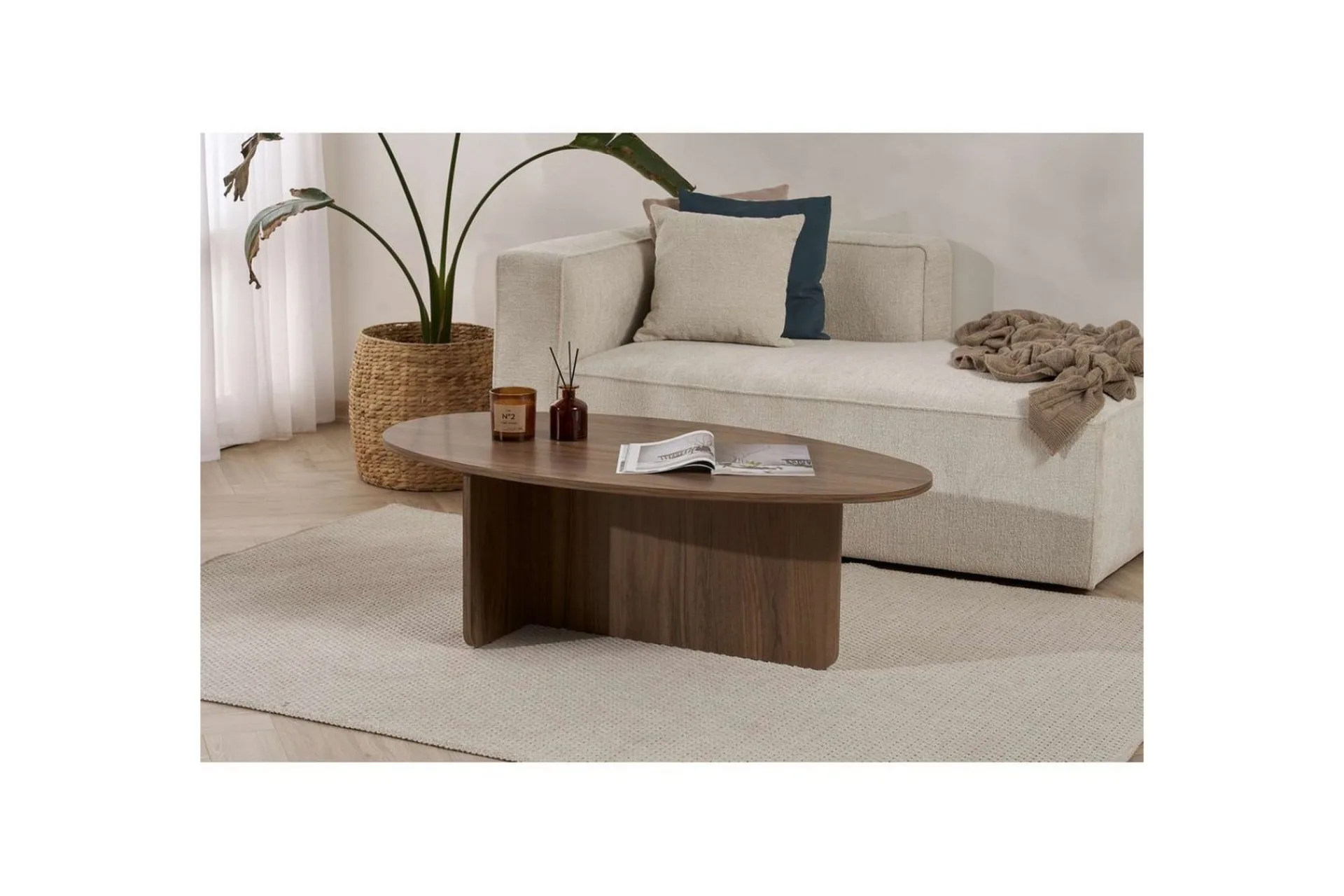 Sofabord-Ceyra Sofabord 120 cm Valnöt