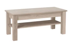 Sofabord-Cezara Soffbord 110 cm med Förvaring Hylla Ek Eik