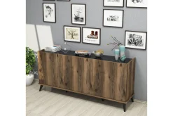 Gangbord|Avlastningsbord-Challur Konsollbord 180 cm Tre/Natur,Svart,Mørkebrun