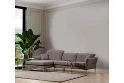Sofa Med Sjeselong-Chandara Sofa med Divan 5-seter Grey