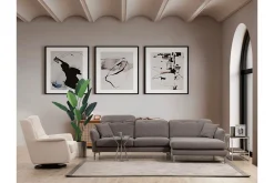 Sofa Med Sjeselong-Chandara Sofa med Divan 3-seter Grey