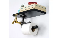 Baderom-Chandina Toalettpapirholder 30x17 cm Svart