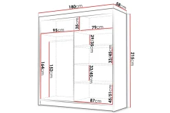 Chavez Garderobe 180x215 cm