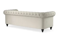 Manor House Chesterfield Lyx 3-seter Fløyelssofa – Dyp sofa