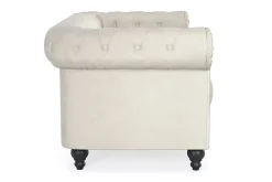 Manor House Chesterfield Lyx 2-seter Fløyelssofa – Liten dyp sofa