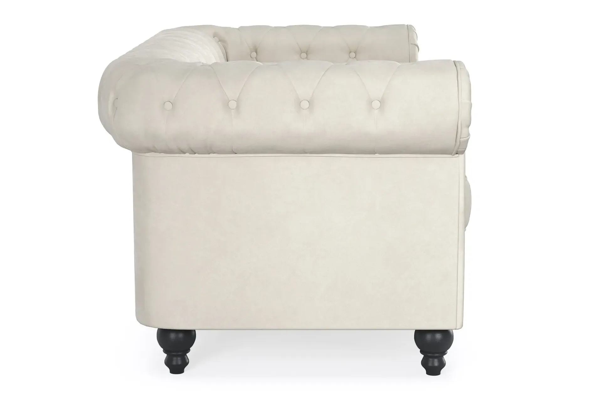 Manor House Chesterfield Lyx 2-seter Fløyelssofa – Liten dyp sofa