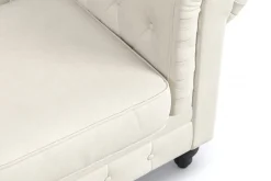Manor House Chesterfield Lyx 2-seter Fløyelssofa – Liten dyp sofa
