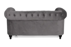 Manor House Chesterfield Lyx 2-seter Liten Fløyelssofa – Dyp sofa 160 cm bred